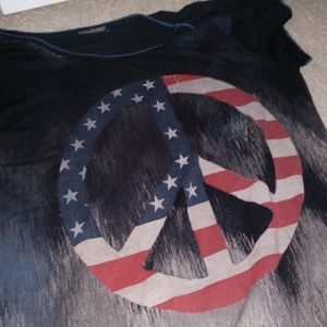 Peace sign flag top
